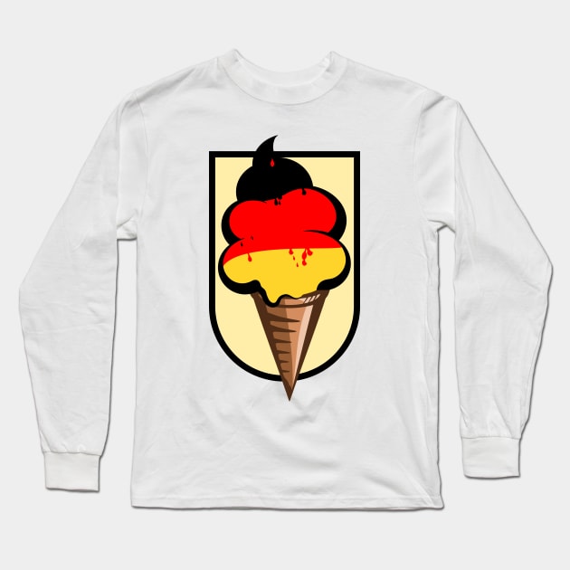 German flag funny ice cream Long Sleeve T-Shirt by mailboxdisco